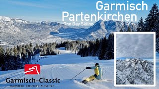 One Day Skiing in GarmischPartenkirchen⛷️❄️  Skifahren in Garmisch  GarmischClassic Skigebiet [upl. by Riella]