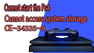 Cannot access PS4 system storage  Error code CE 343358 [upl. by Nosyk]