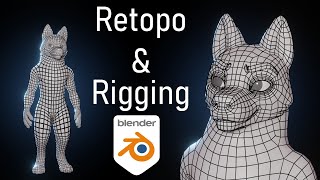 Husky  Retopology and rigging in Blender and talking about my thought process [upl. by Kieger]