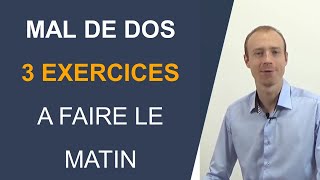 3 exercices à faire le matin pour soulager son mal de dos [upl. by Ludlow]