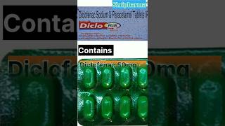 Diclo Plus tablet  Diclo plus tablet uses in hindi  diclofenac tablet diclofenac shorts [upl. by Ecineg913]