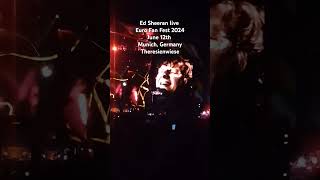 Ed Sheeran live at Fan Fest Euro 2024  June 12th in Munich Germany Theresienwiese [upl. by Diamante]