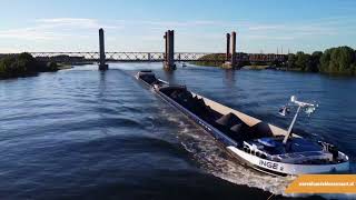 Koppelverband Inge op de Oude Maas te Spijkenisse  Binnenvaart  Shipspotting [upl. by Milas]