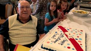 Singing Happy Birthday to Grandpa Turning 100 Years Old Saturday Party with Family and Friends [upl. by Hanad]