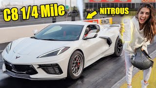 2020 C8 CORVETTE ON NITROUS ATTEMPTS WORLD RECORD 14 MILE FASTEST PASS EVER [upl. by Herculie142]