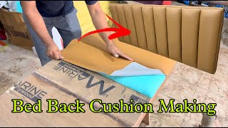 Tufted Headboard For Bed  Bed Back Cushion Making  DIY How To Make Tufted Headboard [upl. by Hengel]