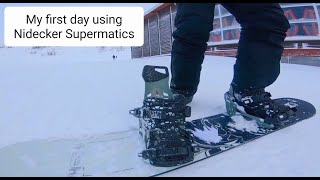 Nidecker Supermatics Review 2024 Trying Out New Snowboard StepIn Bindings [upl. by Gretta]