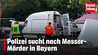 Polizei sucht nach MesserMörder in Bayern  kronetv NEWS [upl. by Llevel]