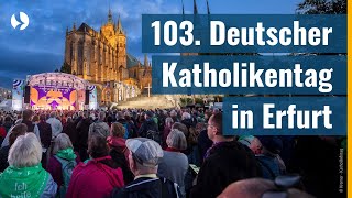 Zeichen für den Frieden und die Demokratie auf dem 103 Deutschen Katholikentag in Erfurt [upl. by Atiran]