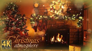 4K Atmosfera Natalizia rilassante con camino acceso e musica di Natale 🎄 relaxing Christmas song [upl. by Ancel]