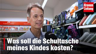 Was soll die Schultasche meines Kindes kosten  kronetv NEWS [upl. by Erastatus]