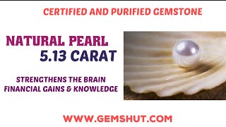 CERTIFIED AND PURIFIED NATURAL PEARL GEMSTONE  513 CARAT [upl. by Lauhsoj180]