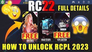 RC22 Rcpl 2023 Unlock Free 😱  How To Unlock Rcpl Auction In Real Cricket 22  How To Earn Xp RC22 [upl. by Assenev61]