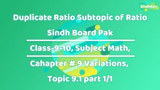 Duplicate Ratio  Subtopic of Ratio  With QampA  Hindi  Urdu  part 11 [upl. by Prussian]