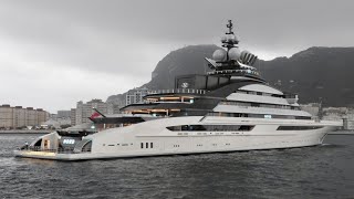 The new 142M Lurssen built Superyacht NORD docking in Gibraltar [upl. by Dimitry]