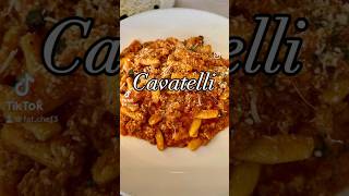 Cavatelli pasta w Italian sausage meat sauce Check it out see more wwwfatchefrestaurantguidecom [upl. by Leikeze]