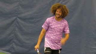 Redfoo playing tennis New Haven [upl. by Lanza]