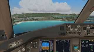 PMDG 777 St Maarten Take Off Door Failure and Landing [upl. by Saire]