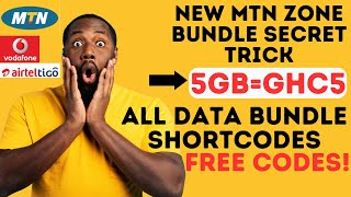 Revealed New MTN Zone Bundle Secret Cheat Code 5GBGhc5 All Bundle Codes mtn mtnghana vodafone [upl. by Haodnanehs]