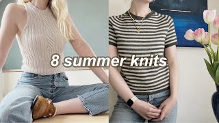 my favourite hand knitted summer tops featuring petiteknit otherloops mftk and original designs [upl. by Eerej]