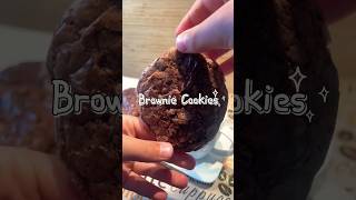 Brownie Cookies🤤😮‍💨 browniecookies brownie baking misterychef chocolatechip chocolate [upl. by Nottage365]