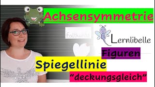 Achsensymmetrie in der Grundschule Grundlagen Spiegelachsen Spiegeln Lernlibelle Frau Zimmer [upl. by Ayihsa]