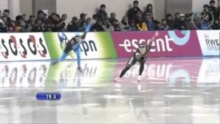 Yukana Nishina amp Rebekah Bradford 500m 2nd round Obihiro 2010 [upl. by Mart655]