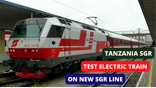 Tanzania Tests Electric train on their new Standard Gauge Railway  SGR [upl. by Haelhsa]