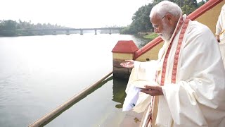 PM Modis darshan and Pooja at the Lepakshi and Shreeramaswami Temple  Guruvayur Temple Kerala [upl. by Ilram]