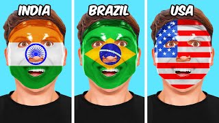 I Made A Face Mask From Every Country [upl. by Dilahk794]