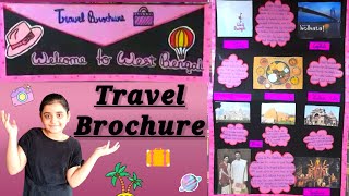 Travel Brochure School Project  How to make a travel brochureEasy process DIYCrazy crafty sisters [upl. by Mecke]