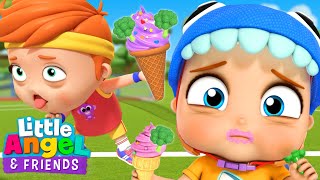 Yucky Broccoli Ice Cream Song  Little Angel And Friends Kid Songs [upl. by Seiber]