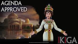 BYZANTINE  THEODORA WIFE OF JUSTINIAN I Θεοδώρα ALL VOICED QUOTES amp DENOUNCE CIV VI 22 NOV 2022 [upl. by Cliff]