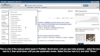 PubMed Finding systematic reviews and metaanalyses [upl. by Llevert]