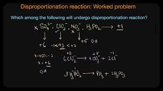 Worked example Disproportionation reaction  Redox reactions  Chemistry  Khan Academy [upl. by Rundgren173]