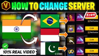 How To Change Server In Free Fire  Free Fire Server Change  How To Change Free Fire Server [upl. by Nylekcaj]