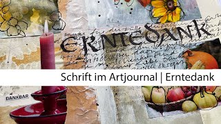 So kannst du Schrift im Artjournal einsetzen – Erntedank [upl. by Pepe]