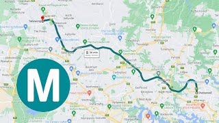 Chatswood To Tallawong Timelapse [upl. by Rector]