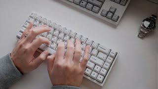 Akko Lavender Purple Switches Typing Test Unlubed vs Lubed [upl. by Blondell]