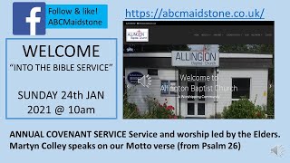 Allington Baptist Church Into the Bible 20210124 [upl. by Nanam]