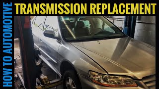 How To Remove And Install A Transmission On A 19972002 Honda Accord [upl. by Berner]