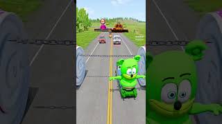 Skibidi Strange Cars amp Funny Cars VS 2 Bollard Barbie and GIANT Chain  BeamNGdrive [upl. by Rayna]