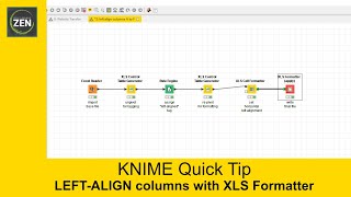 KNIME Workflow Tutorial left align columns with XLS Formatter [upl. by Taro]