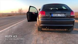 AUDI A3 32 V6 QUATTRO DSG MAGNAFLOW MUFFLER [upl. by Rehm]