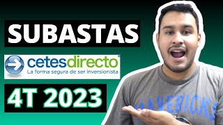 Así se subastarán los cetes bonos y udibonos en el cuarto trimestre del 2023‼️😱 [upl. by Aikemet]