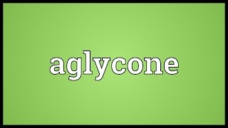 Aglycone Meaning [upl. by Ainnet]