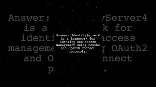 What does IdentityServer4 do [upl. by Warwick]