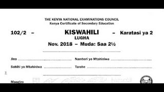 Kiswahili Kartasi ya Pili Sarufi  Maswali na majibu  KCSE Kiswahili Sarufi  Kiswahili Kidato 14 [upl. by Modesta]