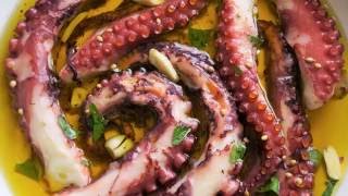 Octopus Recipe How to cook Octopus Greek style by Theo Michaels [upl. by Ibot]