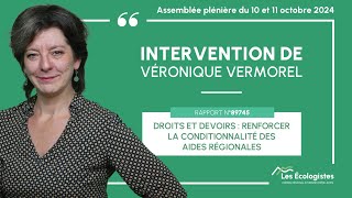 Intervention de Véronique Vermorel  Droits et Devoirs  Assemblée Plénière Octobre 2024 [upl. by Neroled]